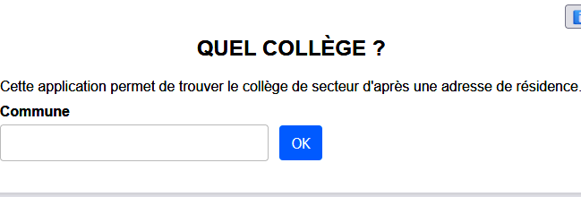 Trouver le collège de secteur