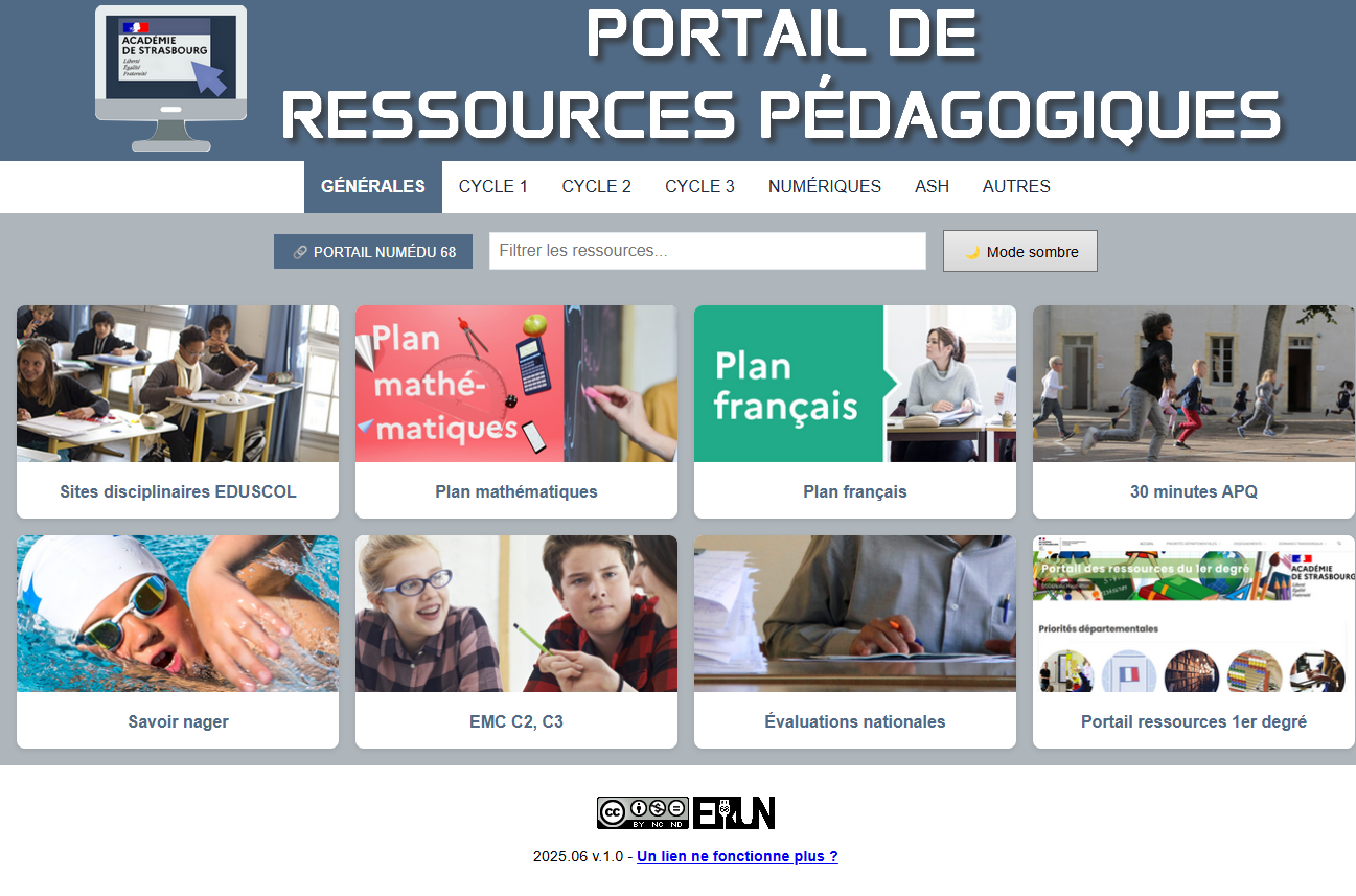 Portail de ressources pédagogiques